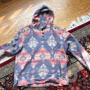 Faherty Brand hoodie with Aztec design